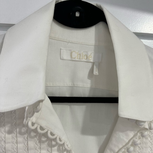 Chloe White Collared Blouse - Picture 4 of 7